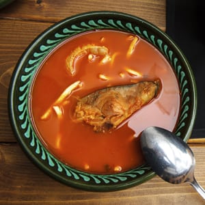 Hungarian fish soup